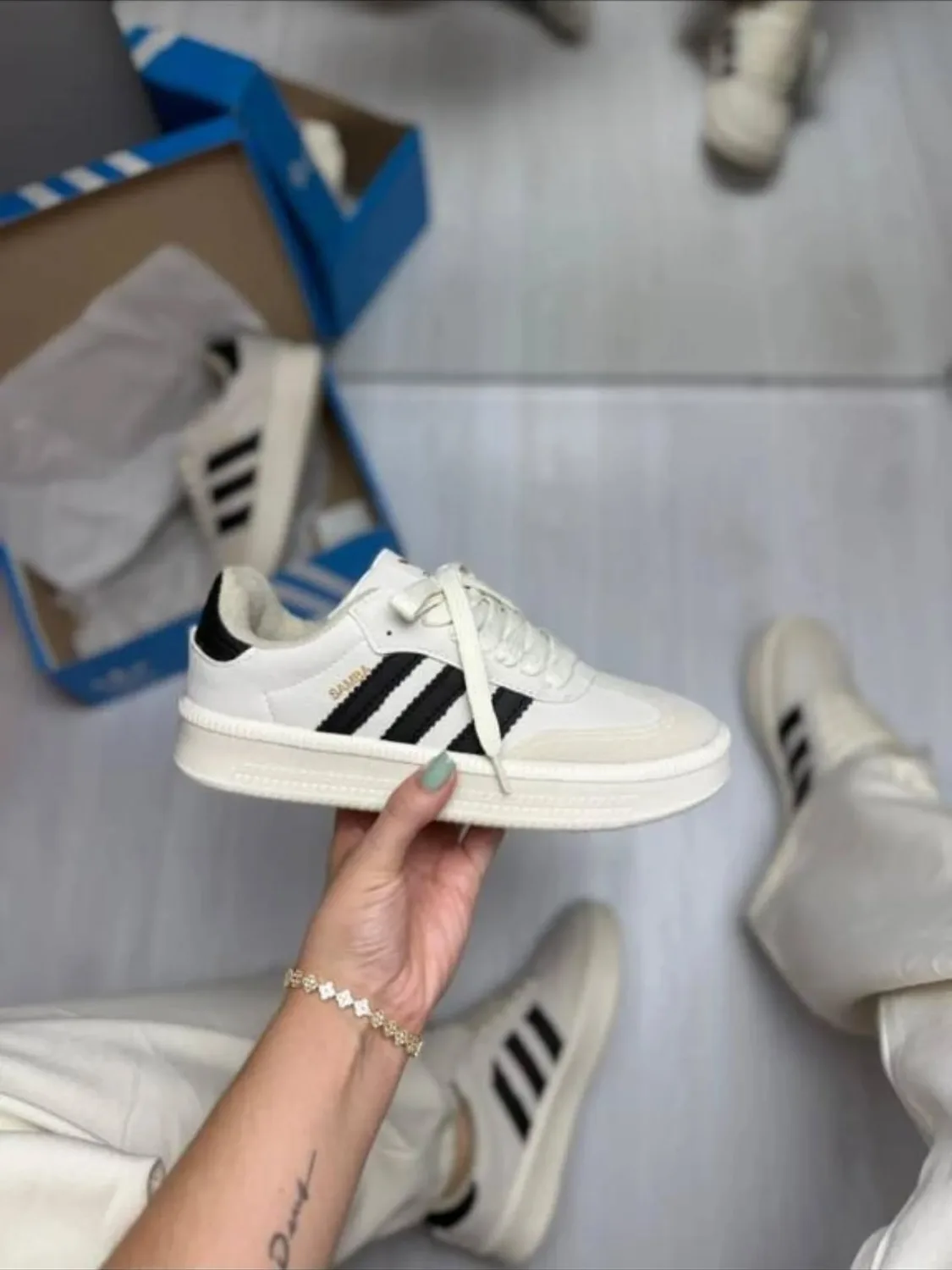 Adidas Samba branco, ângulo 1 de 2