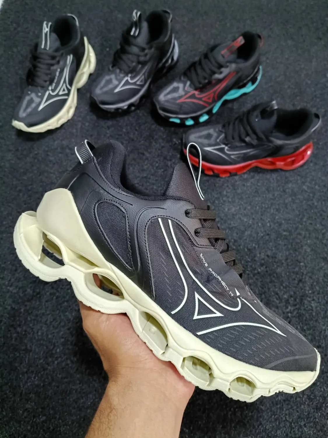 Mizuno Prophecy 14 cinza e creme