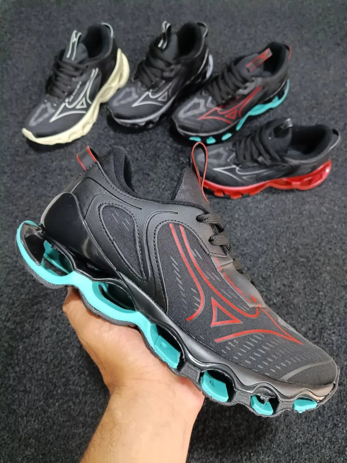 Mizuno Prophecy 14 cinza e turquesa