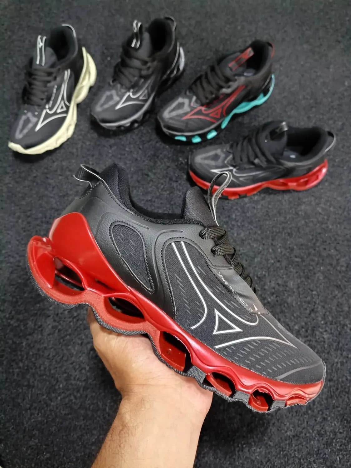Mizuno Prophecy 14 cinza e vermelho