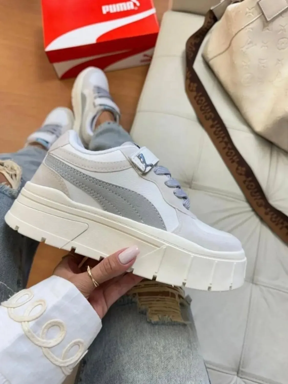 Puma Platform Strap cinza